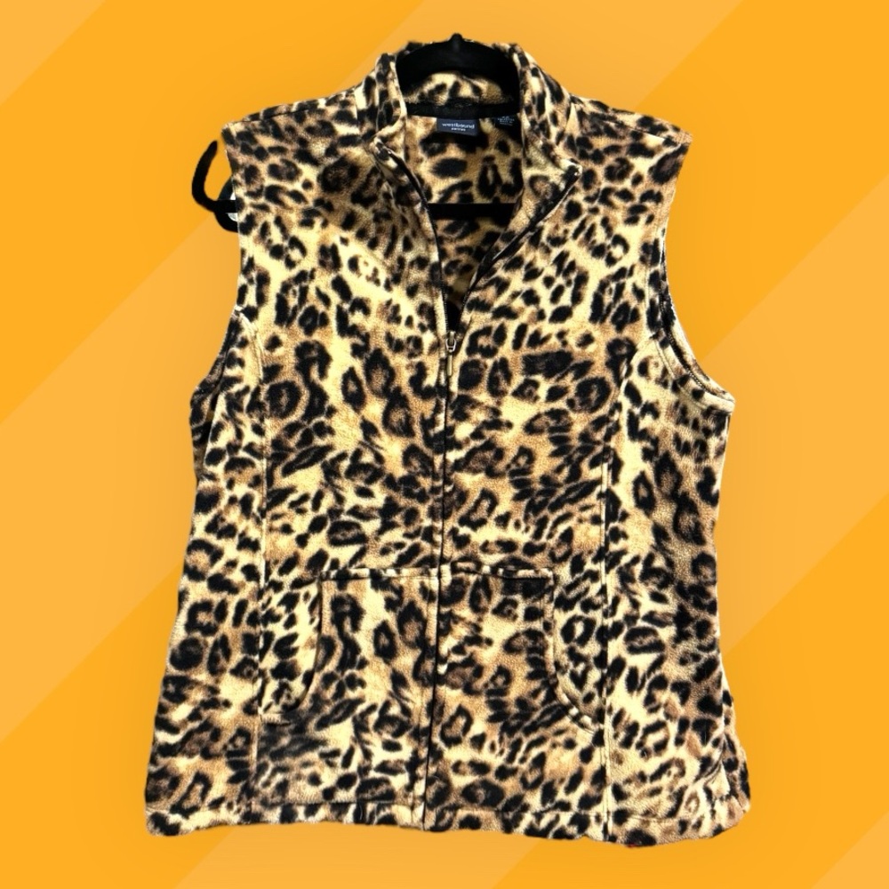 Y2K Style Leopard Print Vest
